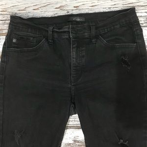 EUC KanCan Black Distressed Jeans sz 13